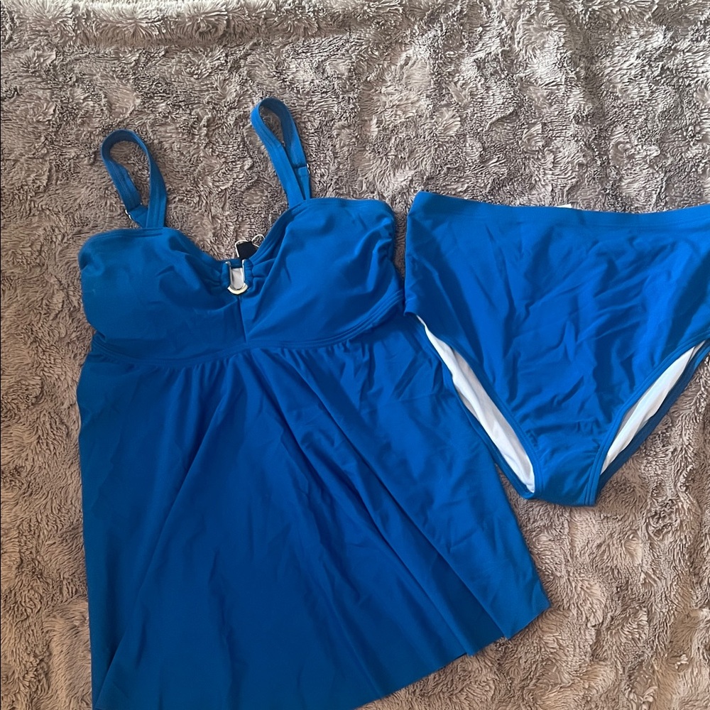 BloomChic Royal Blue Tankini Swim Dress